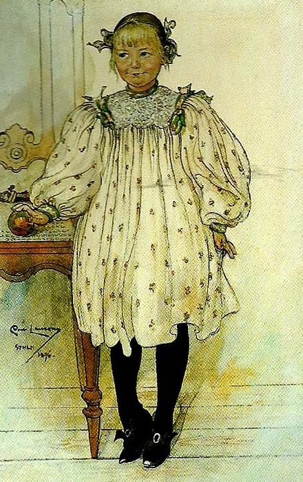 Carl Larsson portratt av martha winslow oil painting picture